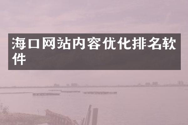 海口网站内容优化排名软件
