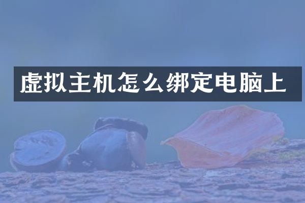 虚拟主机怎么绑定电脑上