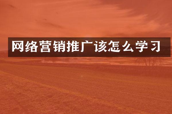 网络营销推广该怎么学习