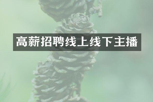 高薪招聘线上线下主播