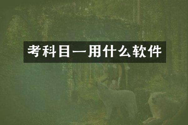 考科目一用什么软件