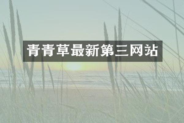 青青草最新第三网站