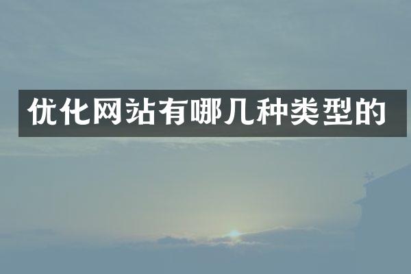 优化网站有哪几种类型的