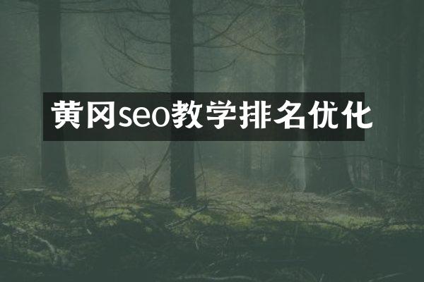 黄冈seo教学排名优化