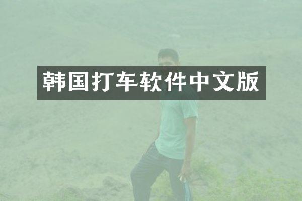 韩国打车软件中文版