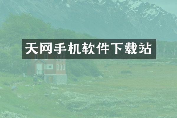 天网手机软件下载站