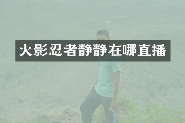 火影忍者静静在哪直播