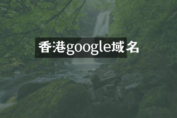 香港google域名