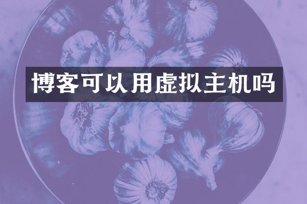 博客可以用虚拟主机吗