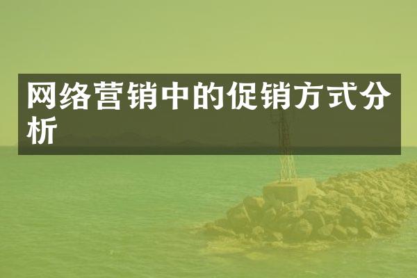 网络营销中的促销方式分析