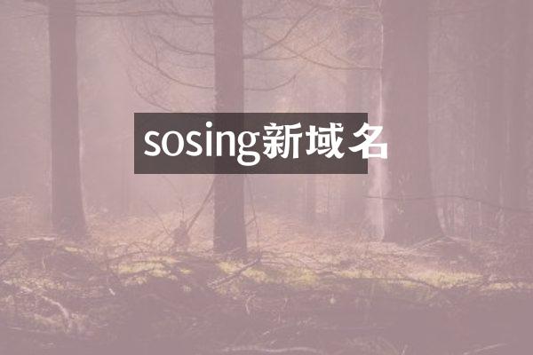 sosing新域名