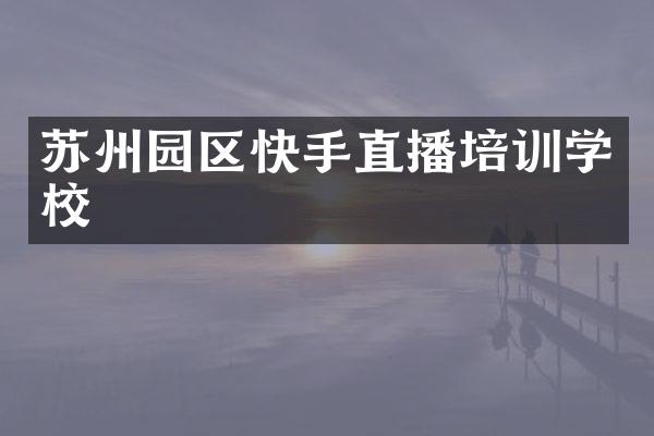 苏州园区快手直播培训学校