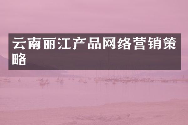 云南丽江产品网络营销策略