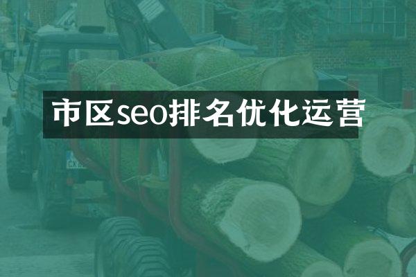 市区seo排名优化运营