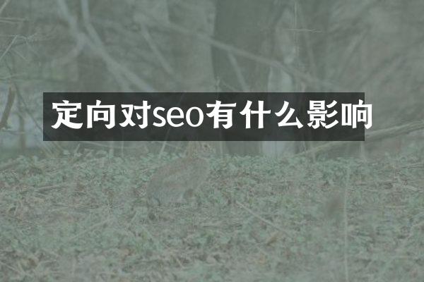 定向对seo有什么影响