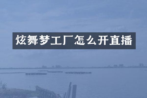炫舞梦工厂怎么开直播