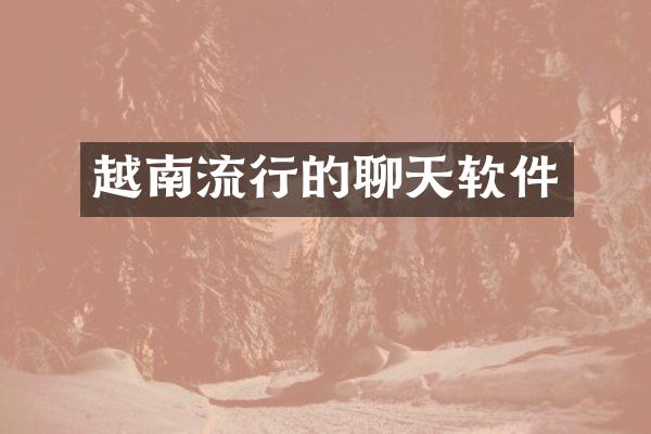 越南流行的聊天软件