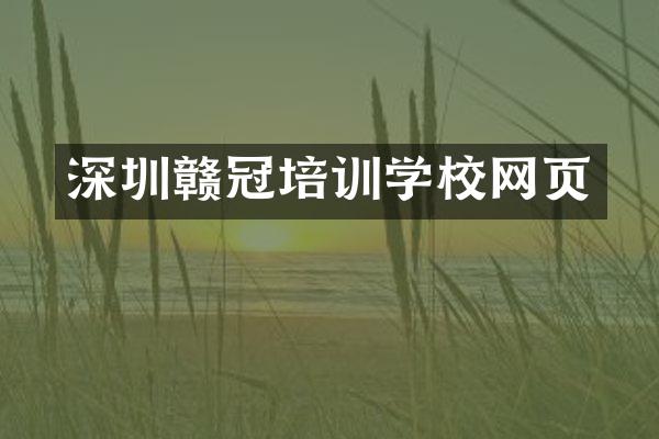 深圳赣冠培训学校网页
