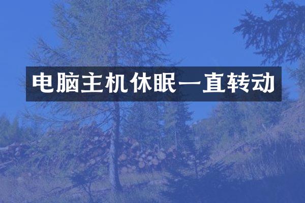 电脑主机休眠一直转动