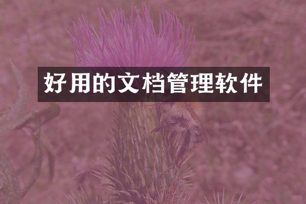 好用的文档管理软件