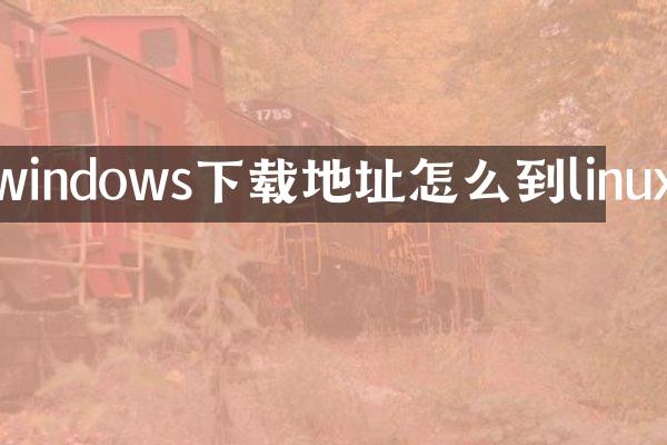windows下载地址怎么到linux