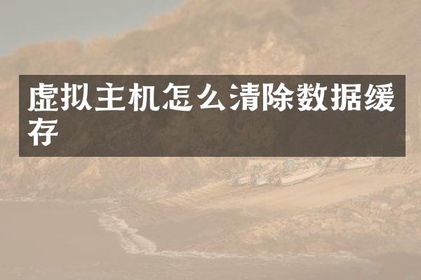 虚拟主机怎么清除数据缓存