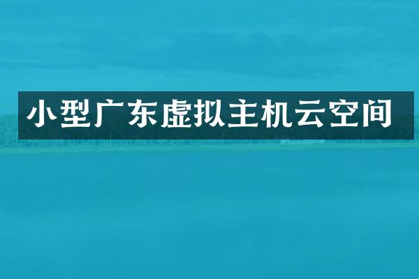 小型广东虚拟主机云空间