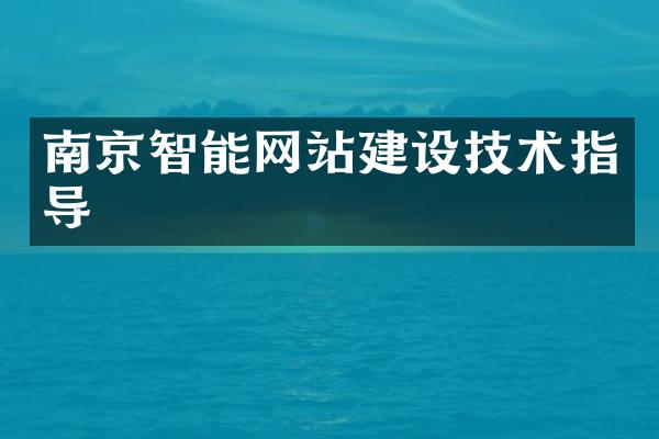 南京智能网站建设技术指导