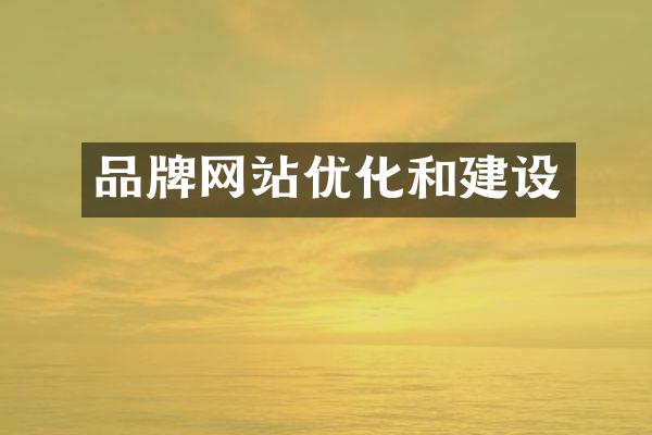 品牌网站优化和建设