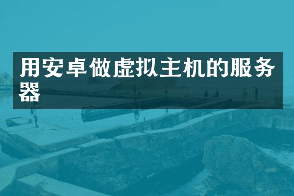 用安卓做虚拟主机的服务器