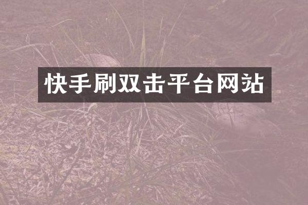 快手刷双击平台网站
