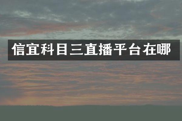 信宜科目三直播平台在哪
