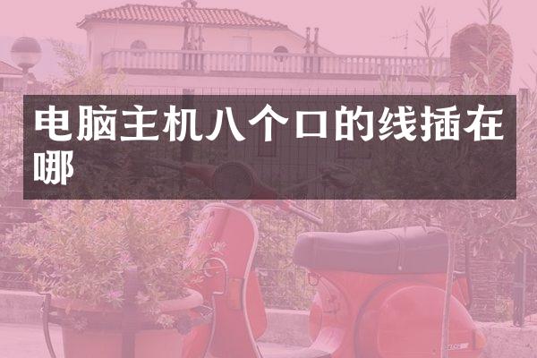 电脑主机八个口的线插在哪