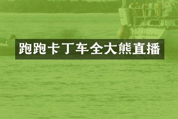 跑跑卡丁车全大熊直播