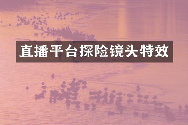直播平台探险镜头特效
