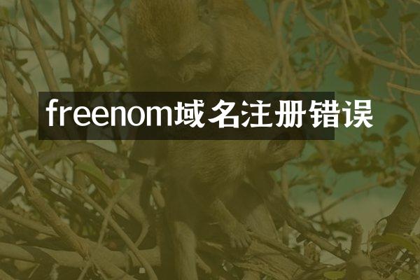 freenom域名注册错误