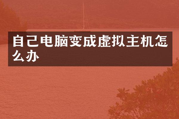 自己电脑变成虚拟主机怎么办