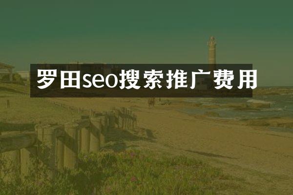 罗田seo搜索推广费用