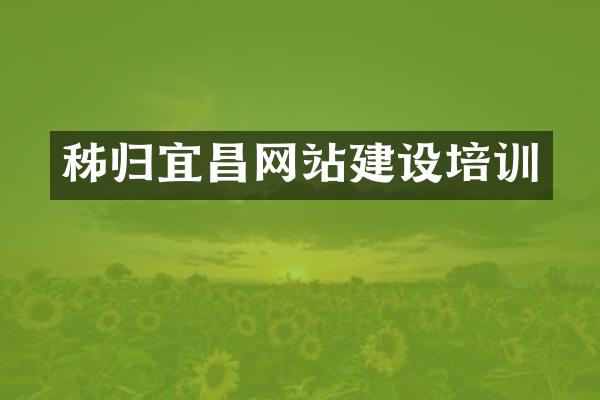 秭归宜昌网站建设培训