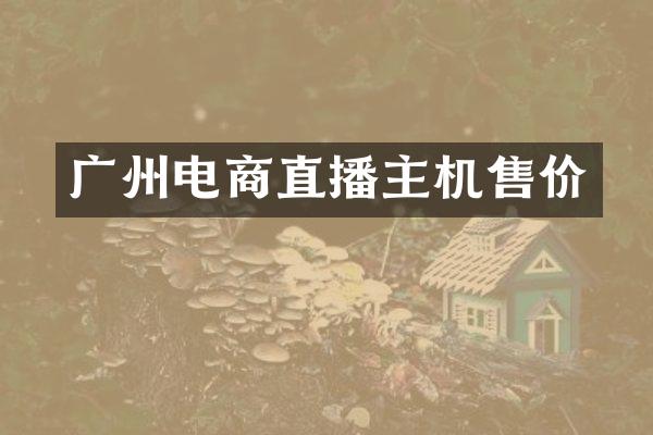 广州电商直播主机售价