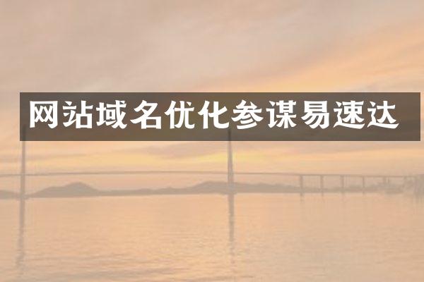 网站域名优化参谋易速达