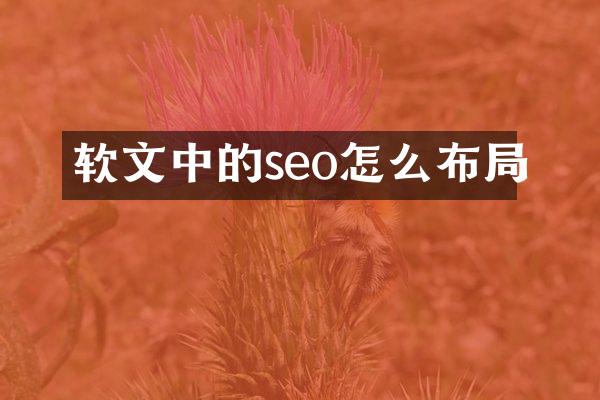 软文中的seo怎么布局