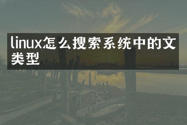 linux怎么搜索系统中的文件类型
