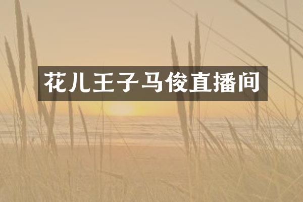 花儿王子马俊直播间