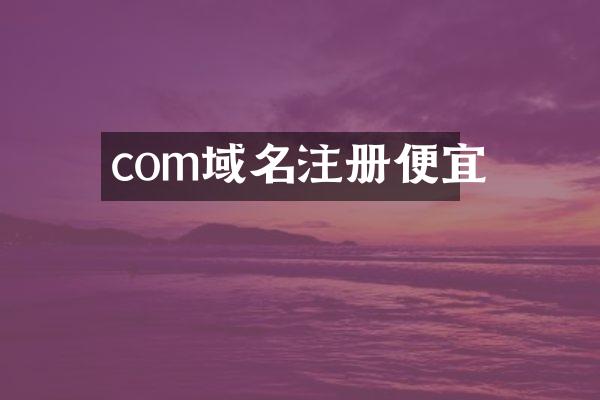 com域名注册便宜