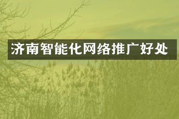 济南智能化网络推广好处