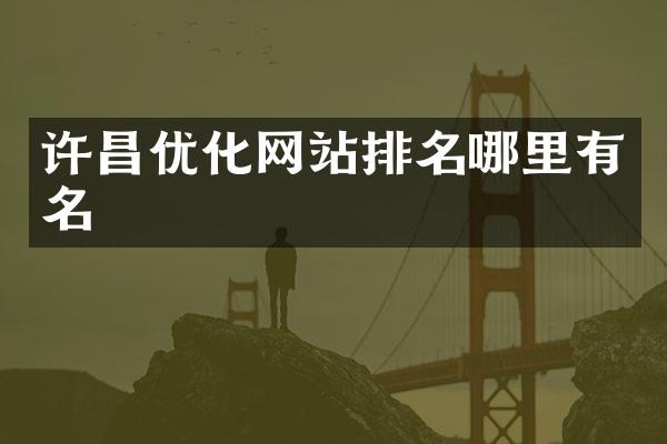 许昌优化网站排名哪里有名