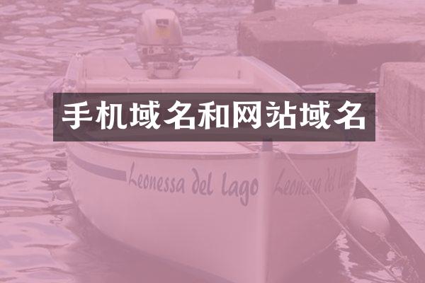 手机域名和网站域名