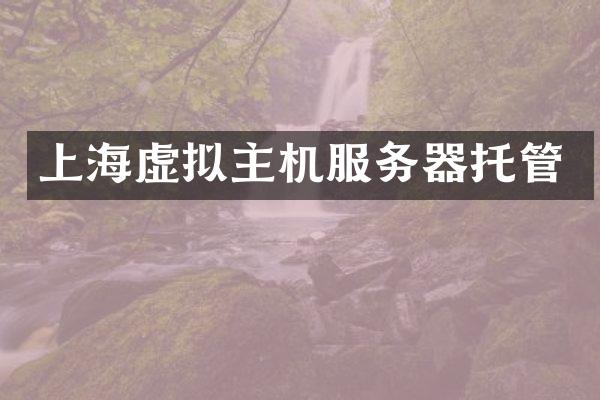 上海虚拟主机服务器托管