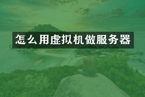 怎么用虚拟机做服务器
